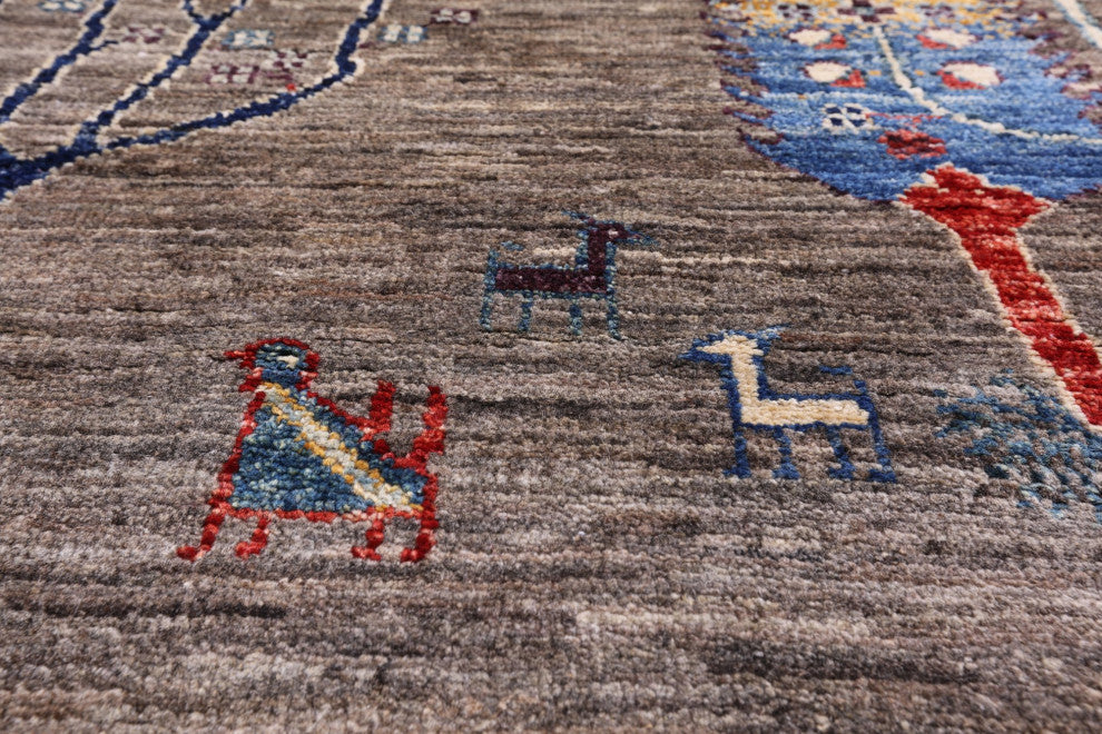 4' 10" X 6' 6" Tribal Persian Gabbeh Handmade Rug Q5278