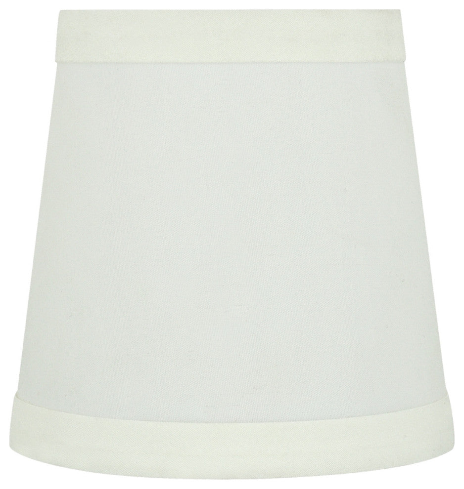 32047-6 Small Hardback Empire Chandelier Clip On Lamp Shade Off White 3"x4"x4"