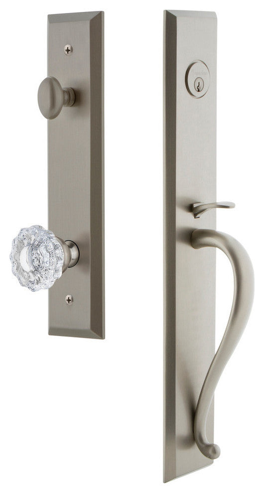 Fifth Avenue 1-Piece Dummy Handleset, S Grip and Versailles Knob, 849648