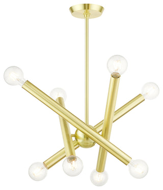 Satin Brass Modern, Urban, Sputnik, Dynamic, Timeless Chandelier