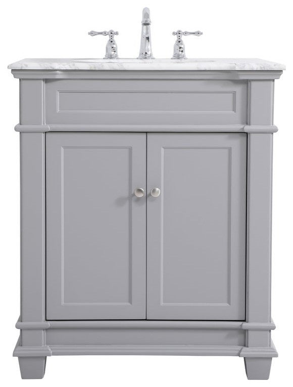 Weston Single Bathroom Vanity Set, Grey, 30
