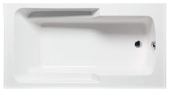 Malibu Bondi ADA Rectangle Bathtub White, 60"x32"x18" RH, Combination Whirlpool