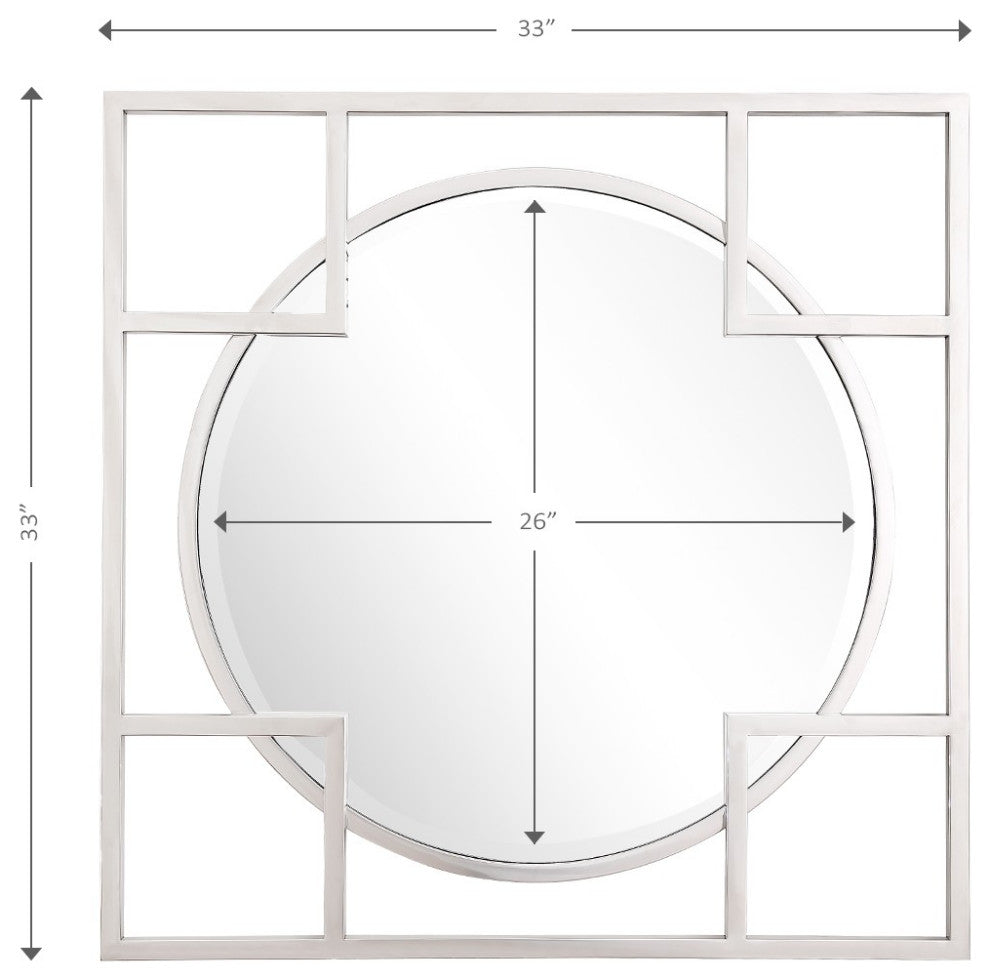 X Shaped Beveled Edge Mirror