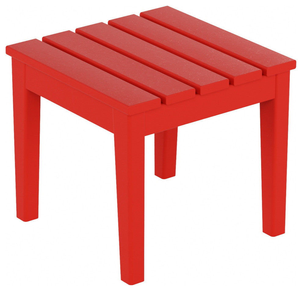 WestinTrends 3PC Outdoor Patio Adirondack Rocking Chair, Side Table Set, Red