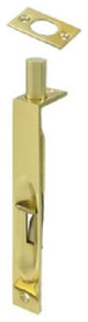 Nuk3y 6" Flush Bolt Square Corner, Polished Brass