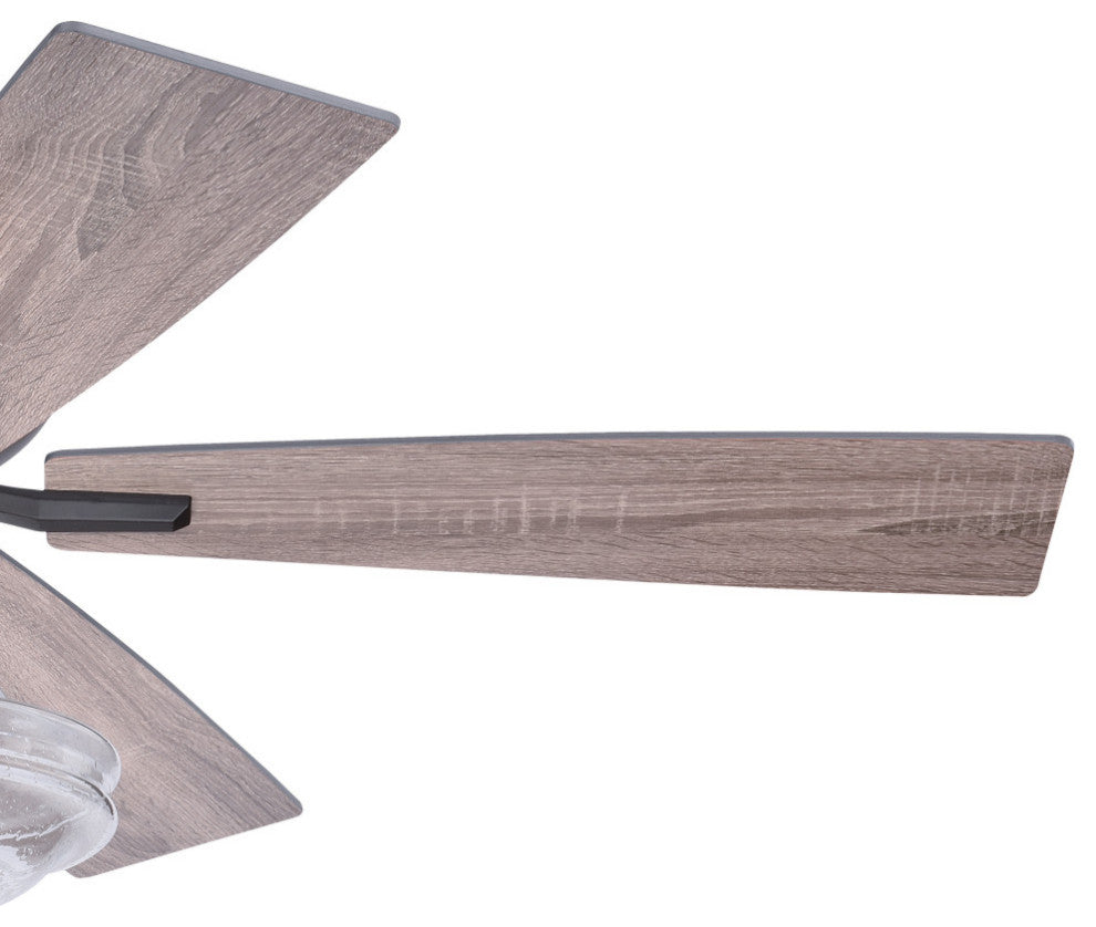 Huntley 52" Bronze Farmhouse Ceiling Fan  Schoolhouse LED Light Kit Remote, Bronze