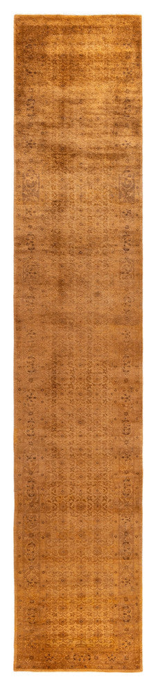 Overdyed One-of-a-Kind Hand-Knotted Area Rug Brown, 2' 9" x 14' 5"