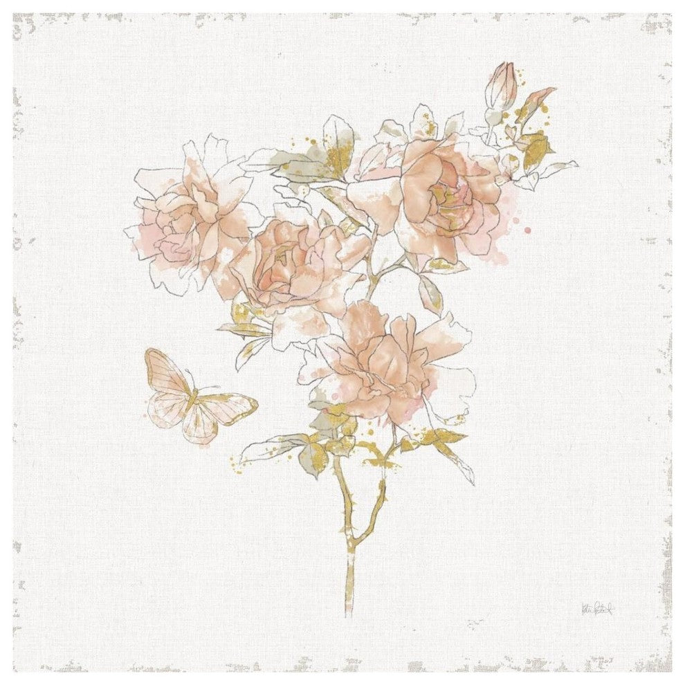 "Watery Blooms VII" Digital Paper Print by Katie Pertiet, 38"x38"