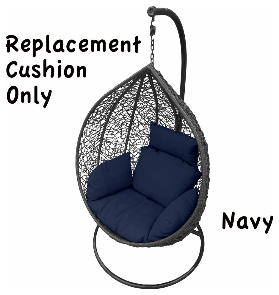 Primo Navy Blue Indoor Outdoor Replacement Cushion for Egg Chair