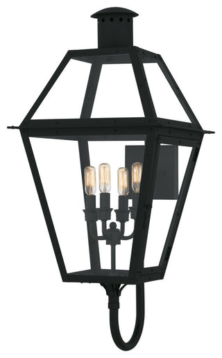 Rue De Royal Four Light Outdoor Wall Lantern in Earth Black