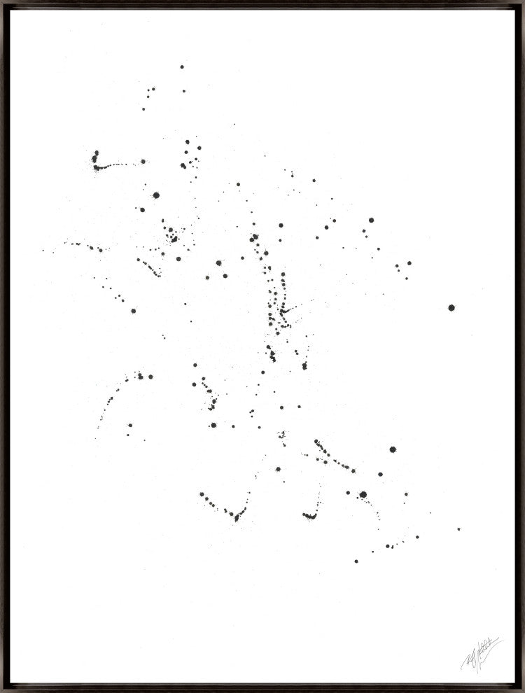 30x40 la danse des toiles I, Framed Artwork, Espresso