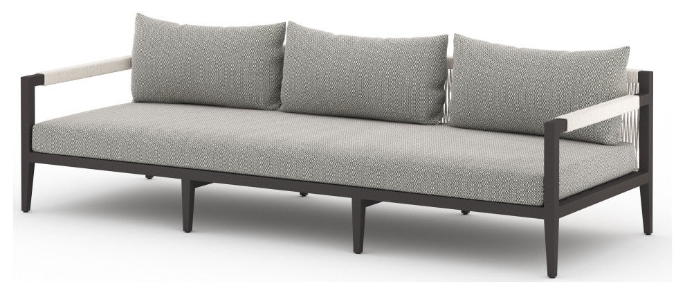 Sherwood Outdoor Sofa-93"-Bronze/Ash