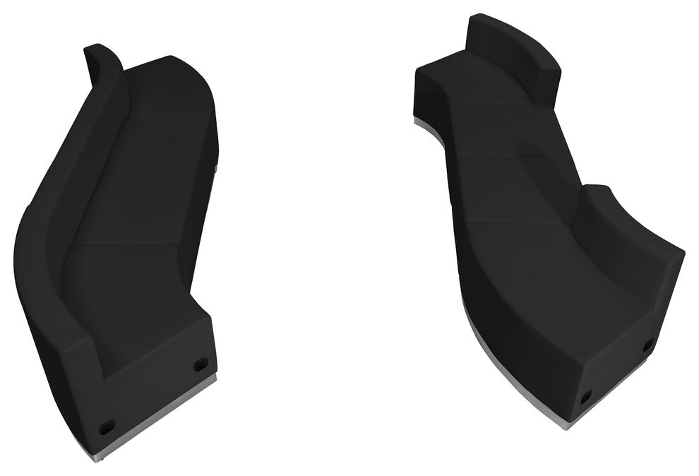 MFO Inspiration Collection Black Leather Reception Configuration, 7 Pieces