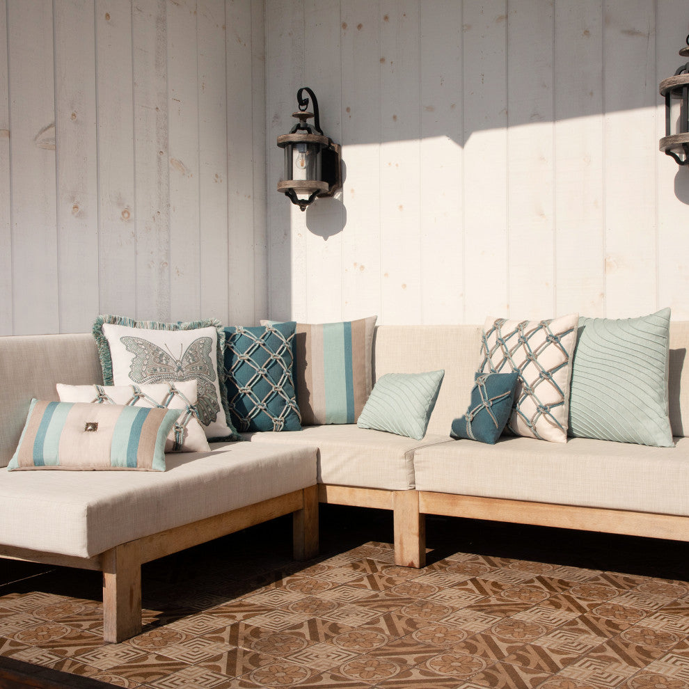 Tidal Glacier Indoor/Outdoor Performance Pillow, 20"x20"