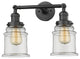 Canton 2-Light LED Bath Fixture, Oil Rubbed Bronze, Glass: Clear