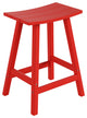 WestinTrends 24" Outdoor Patio Adirondack Plastic Counter Stool, Saddle Seat, Red