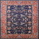 Ahgly Company Indoor Square Mid-Century Modern Area Rugs, 8' Square