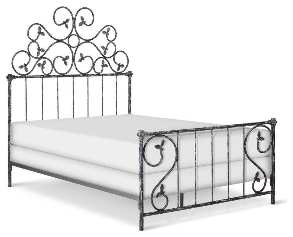 Standard Bed With Vines, Vintage Black, National King