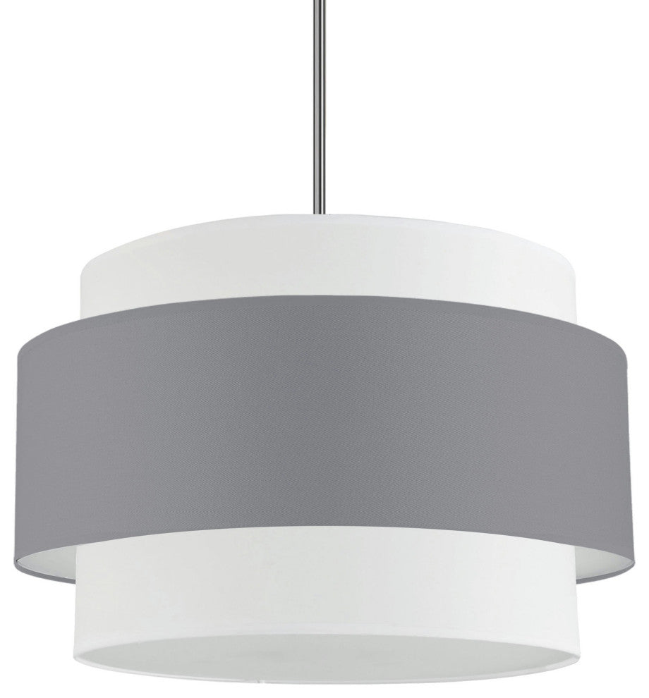 Priya 4 LT Incandescent Chandelier, Grey and White Shade