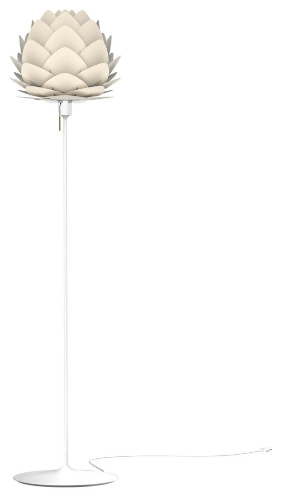 Aluvia Floor Lamp, Pearl/White