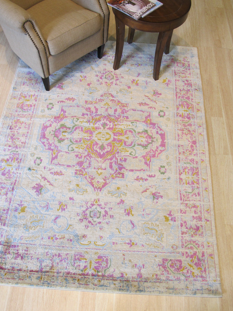 Ivory Bohemian Abstract Capella Area Rug