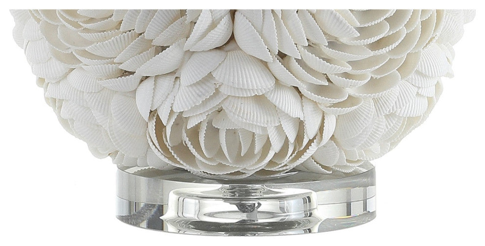 Seashell Rosette 24" LED Table Lamp, Cream