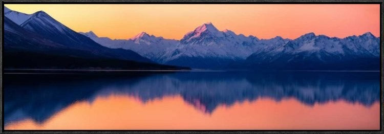 "Mount Cook, New Zealand" Framed Canvas Giclee by Daniel Murphy, 37x13"