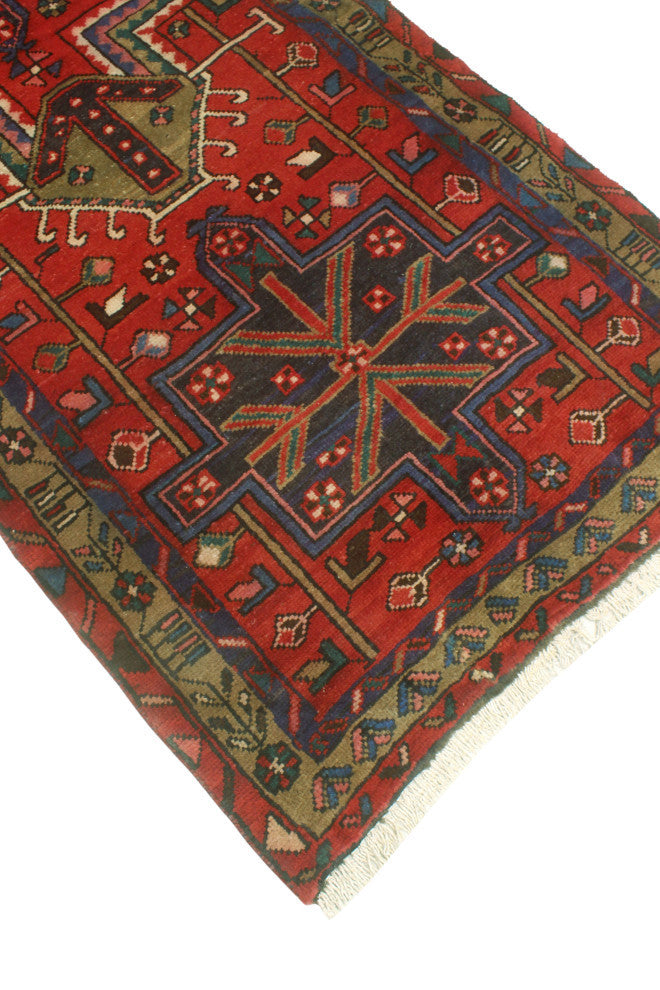 Fine Vintage Distressed Erik Red/Brown Runner, 3'2x9'10