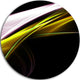 Fractal Lines Golden White, Abstract Large Disc Metal Wall Art, 38"