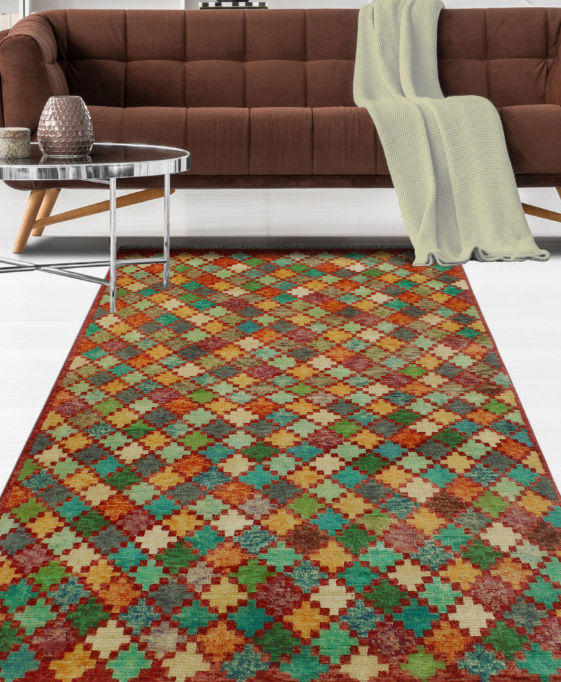 Balochi Lavonne Rust/Gold Rug, 3'10x5'10