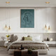 LNC Irma 2-Light 13" Modern Circular Disc LED Chandelier with Glass, Brass