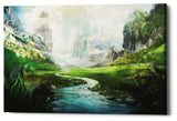 Epic Graffiti "Peaceful River" by Jonathan Lam, Giclee Canvas Wall Art, 26"x40"