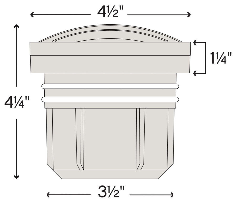 Grill Top Well Light LED Well Light, Matte Bronze