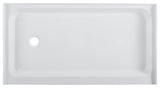 Voltaire 60"x34" Acrylic White, Single-Threshold, Shower Base, Left Side Drain