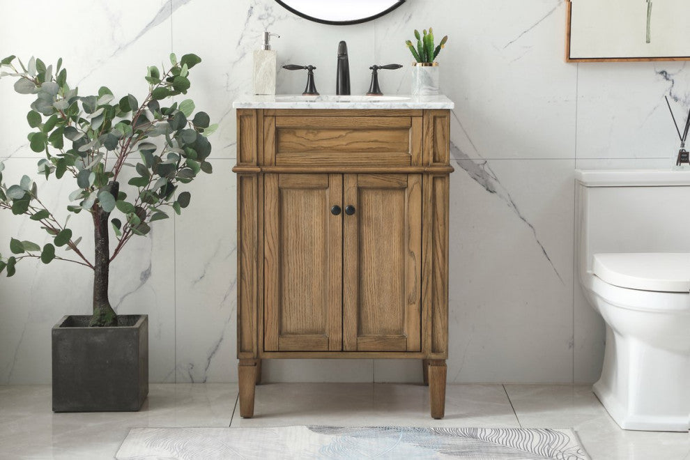 Elegant VF12524DW 24" Single Bathroom Vanity, Driftwood