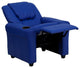 Kids Recliner With Cup Holder And Headrest, Blue