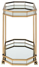 Acme Lacole Serving Cart, Mirror and Champagne
