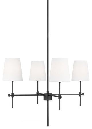 Baker Four Light Small Chandelier, Midnight Black