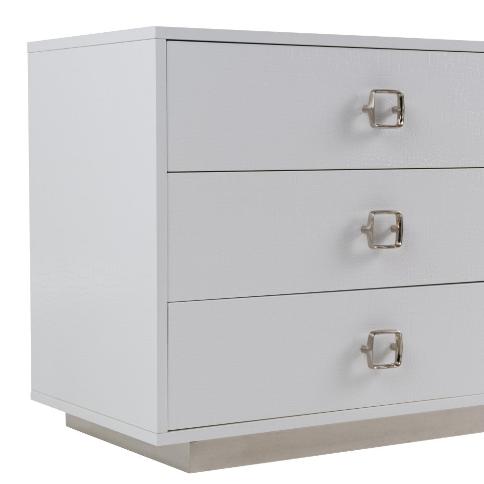 AandX Victoria White Crocodile Dresser