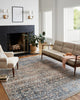Chris Loves Julia x Loloi Jules Denim/Spice 18" x 18" Sample Area Rug