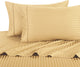 100% Cotton 1000 TC Damask Stripe Sheet Set, Gold, California King