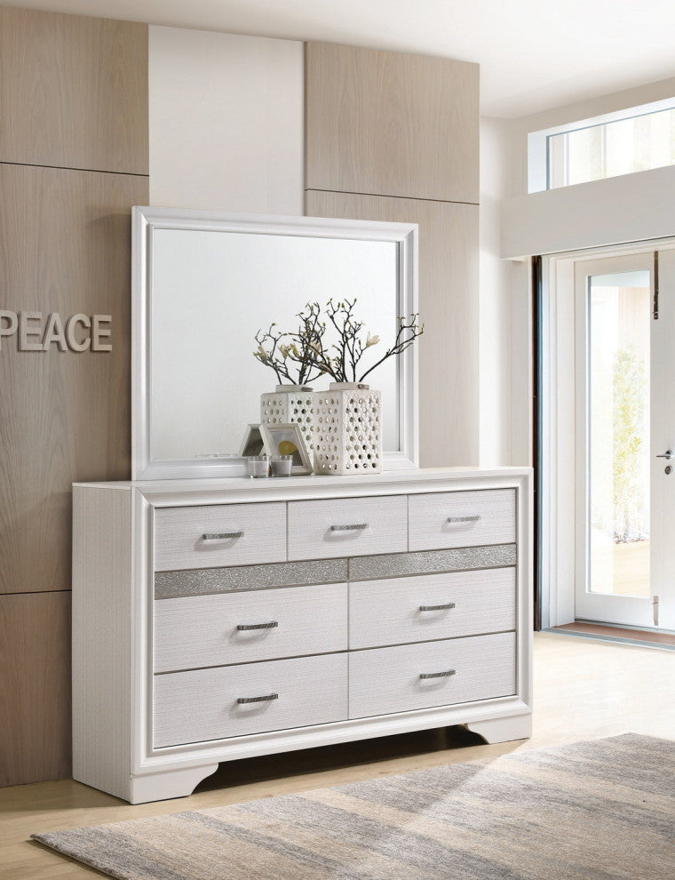 Coaster Furniture Miranda Mirror With Wood Frame, White