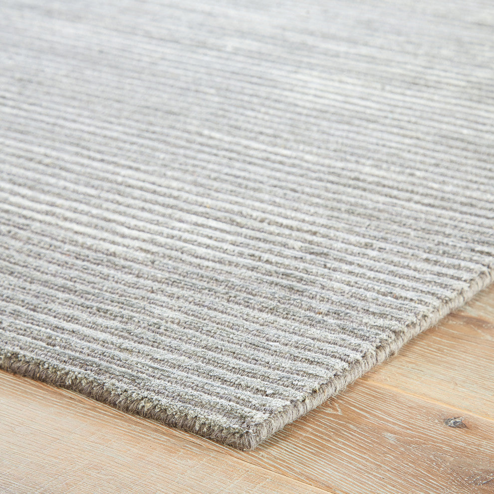 Jaipur Living Basis Handmade Solid Gray/ Silver Area Rug 12'X15'