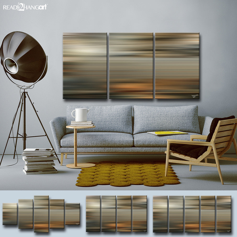 Ready2HangArt ''Blur Stripes LXI'' by Tristan Scott, 18"x36", 3 Piece Set