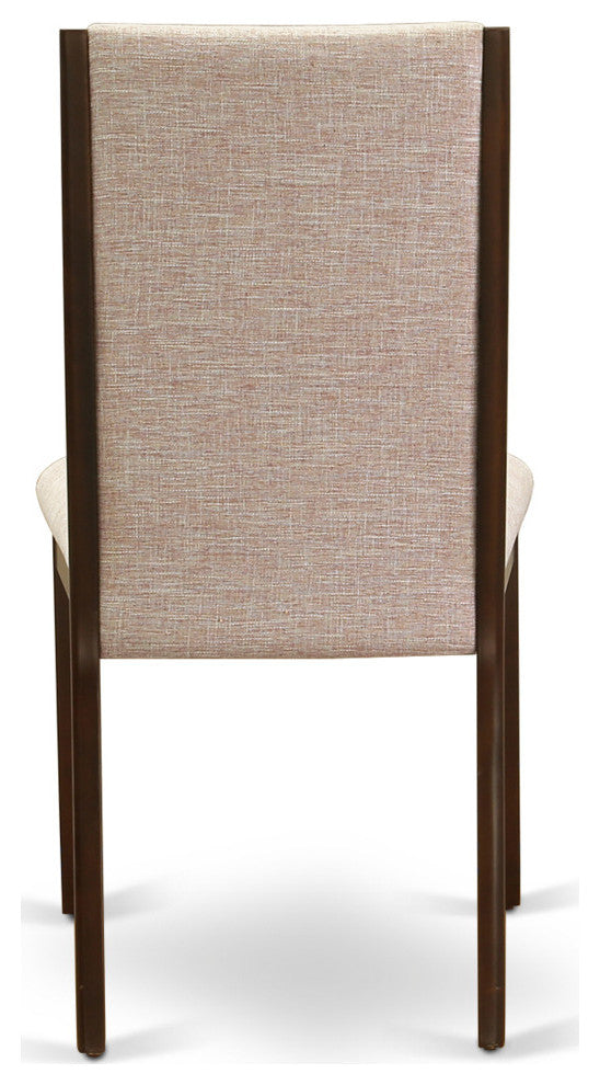 5Pc Dining Set 4 Chairs, Table Hardwood Structure -High Back and Mahogany Finish