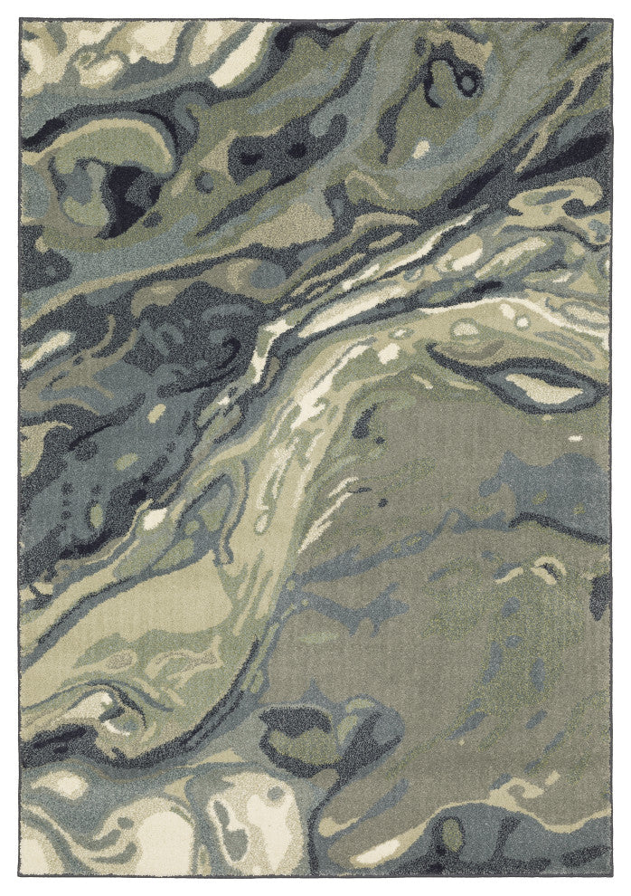 Sarasota Abstract Glacier Indoor Area Rug, Blue, 2' x 3'
