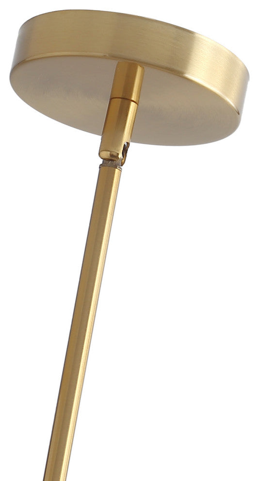 Modern Gold 6-Light White Ball Glass Style Pendant Light