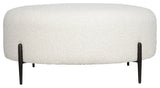 Uttermost Arles Large Plush White Ottoman