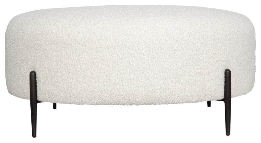 Uttermost Arles Large Plush White Ottoman