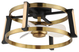Maxim 61022 Darling 24" 3 Blade Indoor Ceiling Fan - Black / Natural Aged Brass